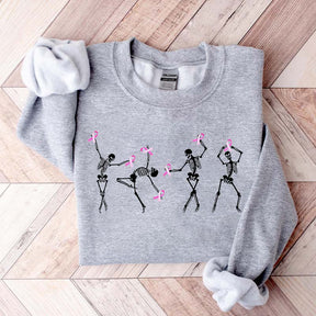 Dancing Skeletons Breast Cancer Sweatshirt