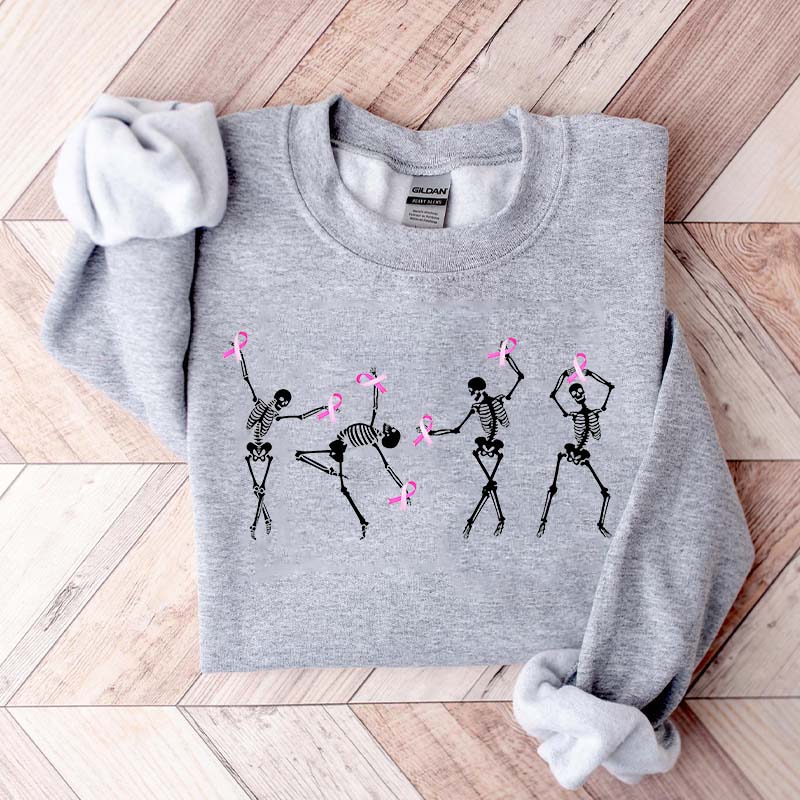 Dancing Skeletons Breast Cancer Sweatshirt