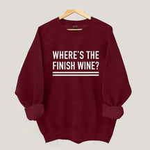 Where's the Finish Wine Muscle Sweatshirt