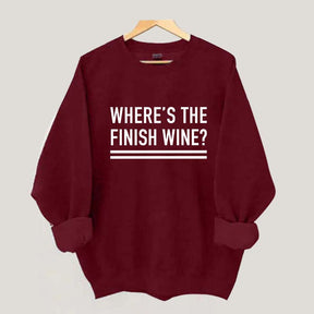 Where's the Finish Wine Muscle Sweatshirt