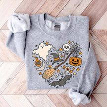 Cute Halloween Doodles Hearth Sweatshirt