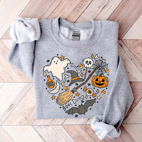 Cute Halloween Doodles Hearth Sweatshirt