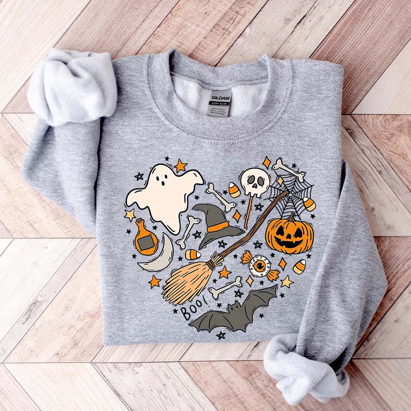Cute Halloween Doodles Hearth Sweatshirt