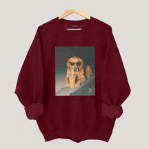 Golden Retriever Drinking Iced Coffee Sweatshirt