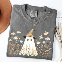 Retro Halloween Fall Aesthetic Daisy Flower T-Shirt