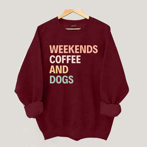 Cute Weekends Coffee And Dogs Sweatshirt