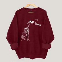 Dog Skeleton Boop Halloween Sweatshirt