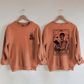The Reader Tarot Card Front And Back Printing Sweatshirt