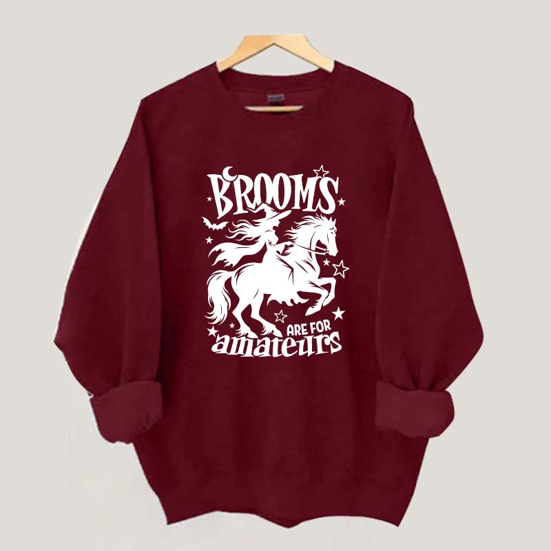 Funny Witch Riding Horse Sweatshirt