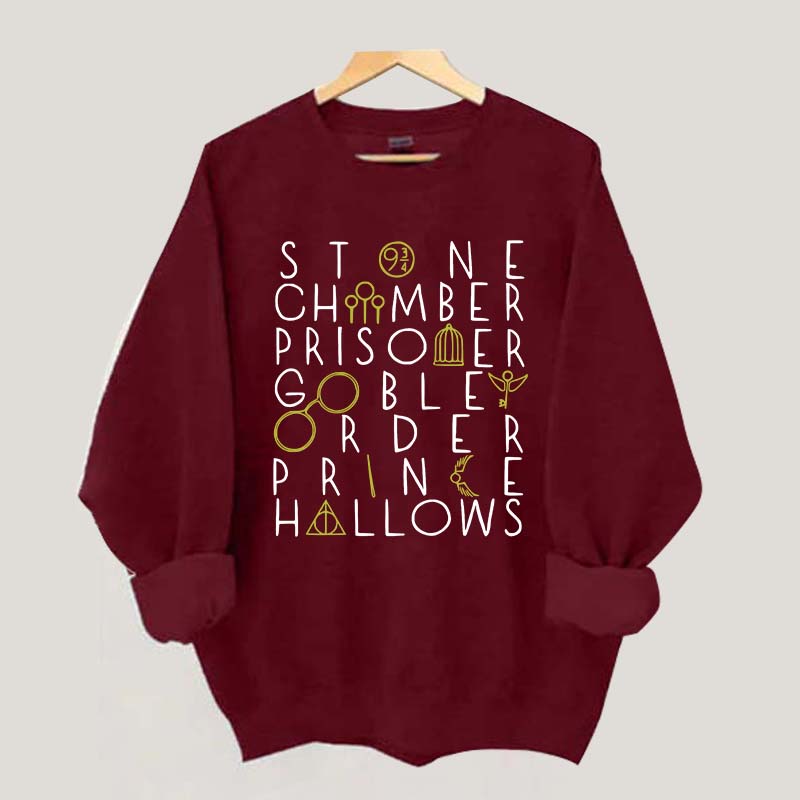 Wizard Book Titles Sweatshirt