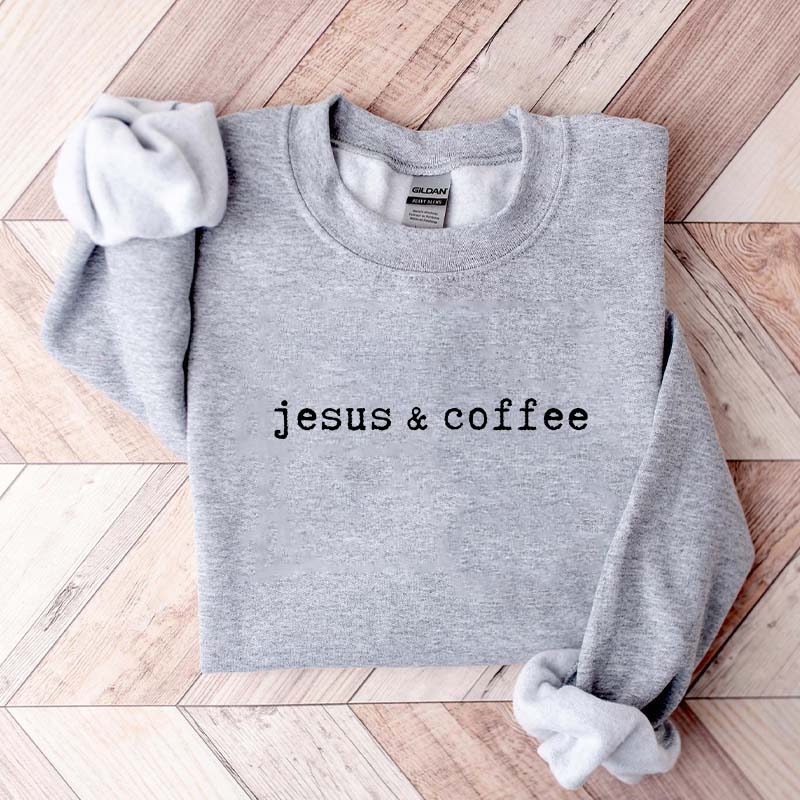 Minimalist Coffee And Jesus Sweatshirt