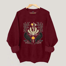 Ostara Raven Pagan Spring Equinox Sweatshirt