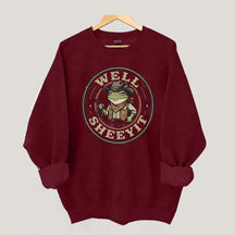 Well Sheeyit Cowboy Frog Funny Sweatshirt