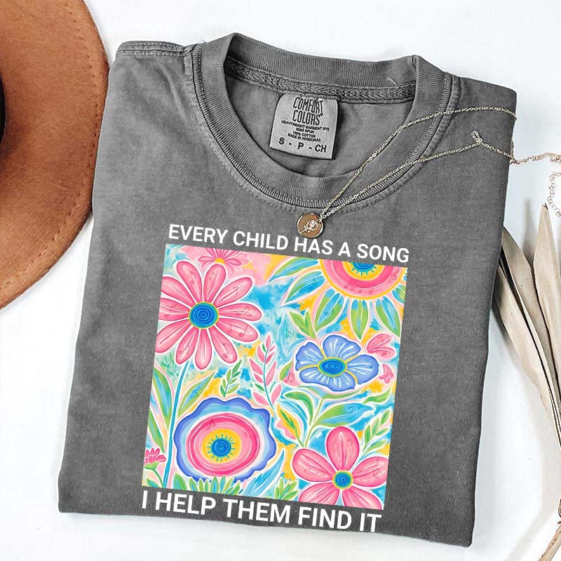 Music Teacher Appreciation Floral T-Shirt