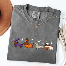 Dachshund Cute Ghost Dogs Halloween T-Shirt