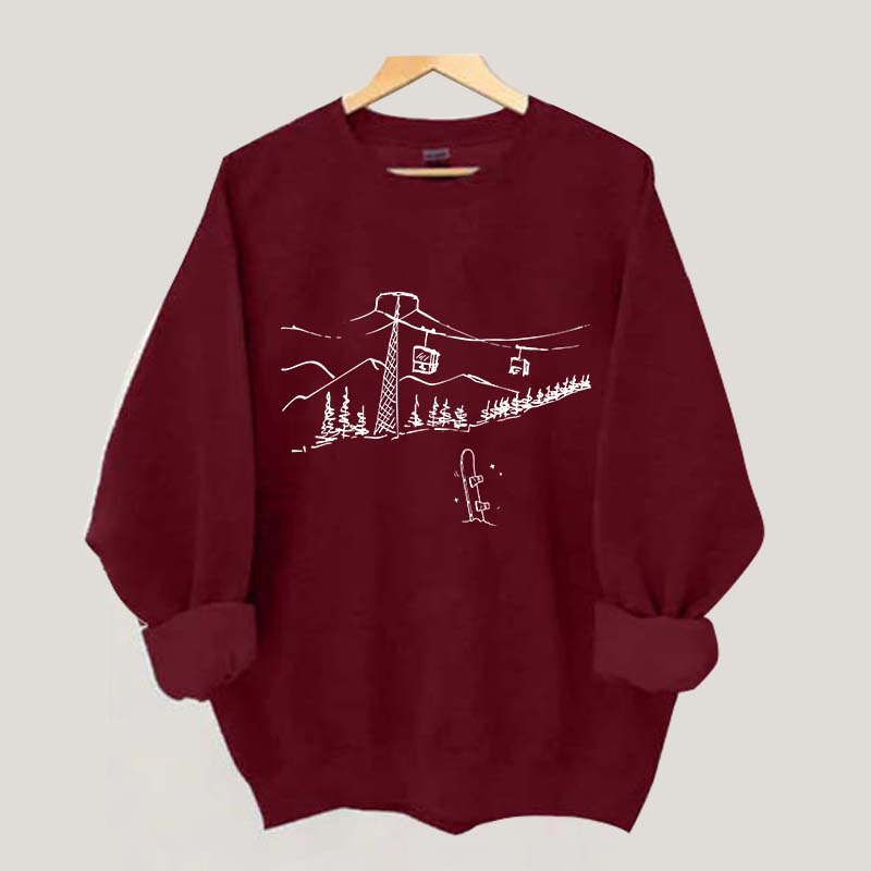 Snowboard Ski Winter Sweatshirt