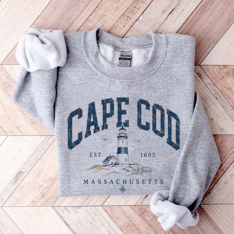 Retro Cape Cod Massachusetts Travel Destination Vacation Sweatshirt