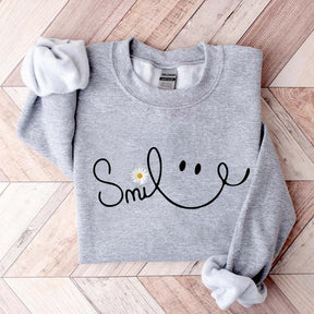 Cute Fall Daisy Smile Sweatshirt