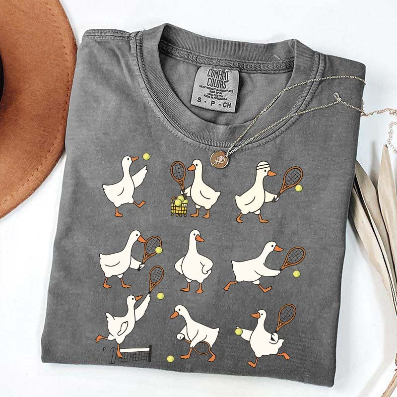 Cute Goose Tennis Sports T-Shirt