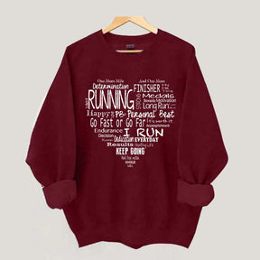 Run Happy Heart Sweatshirt
