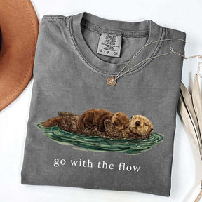 Go With The Flow Cute Otter T-Shirt