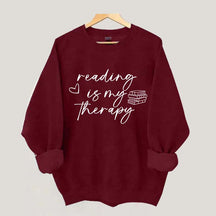Cute Reading Is My Therapy Sweatshirt