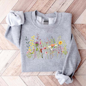 Vintage Garden Wild Flowers Sweatshirt
