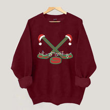 Christmas Ice Hockey Xmas Sport Sweatshirt