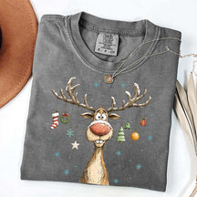 Retro Merry Christmas Retro Reindeer T-Shirt