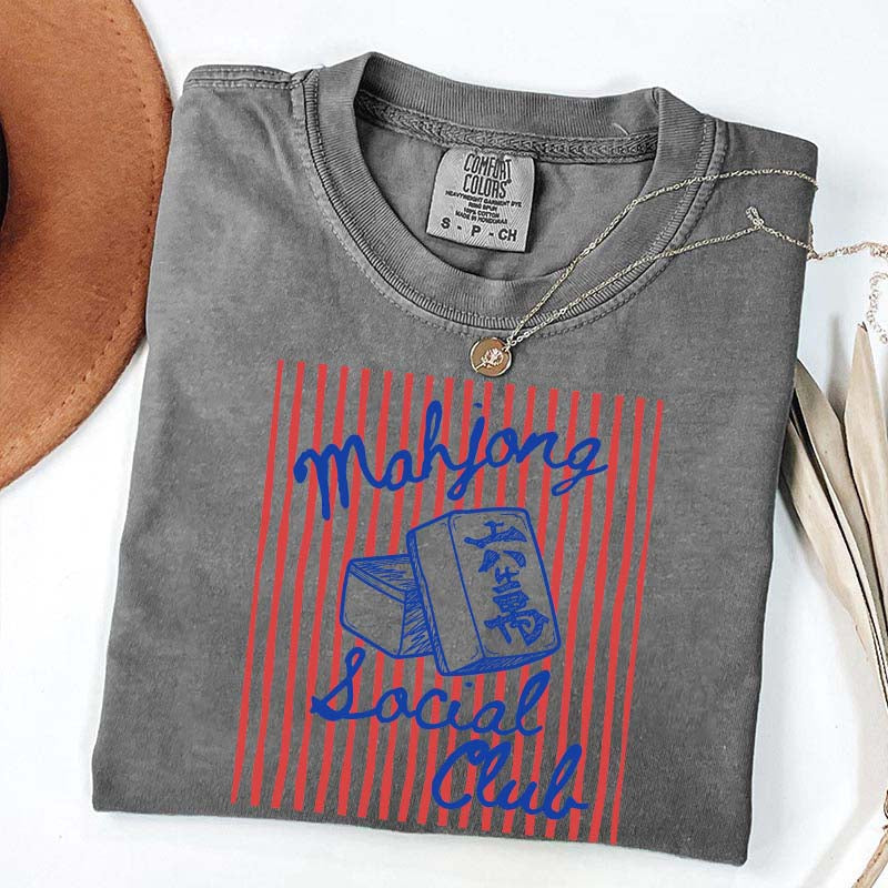 Mahjong Social Club Funny T-Shirt
