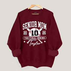 Custom Senior Baseball Mom 2026 Sweatshirt