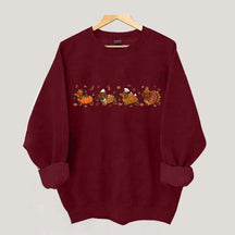 Cute Wiener Dog Turkey Costume Halloween Sweatshirt