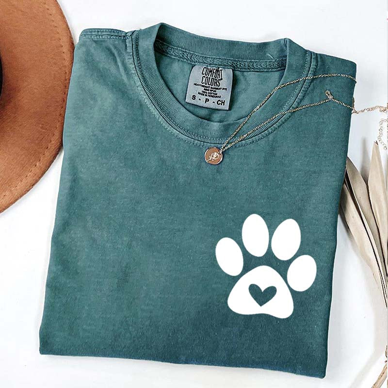 Dog Paw Pocket T-Shirt