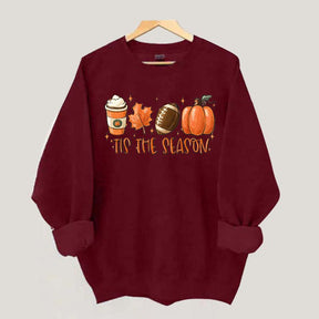 Tis The Season Coffee Football Sweatshirt