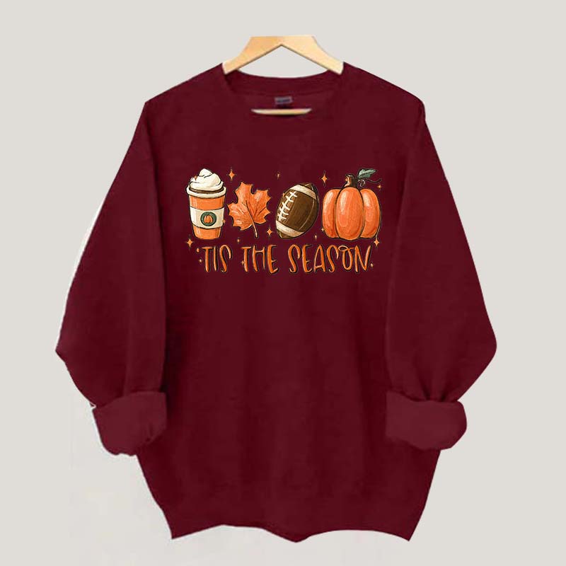 Tis The Season Coffee Football Sweatshirt
