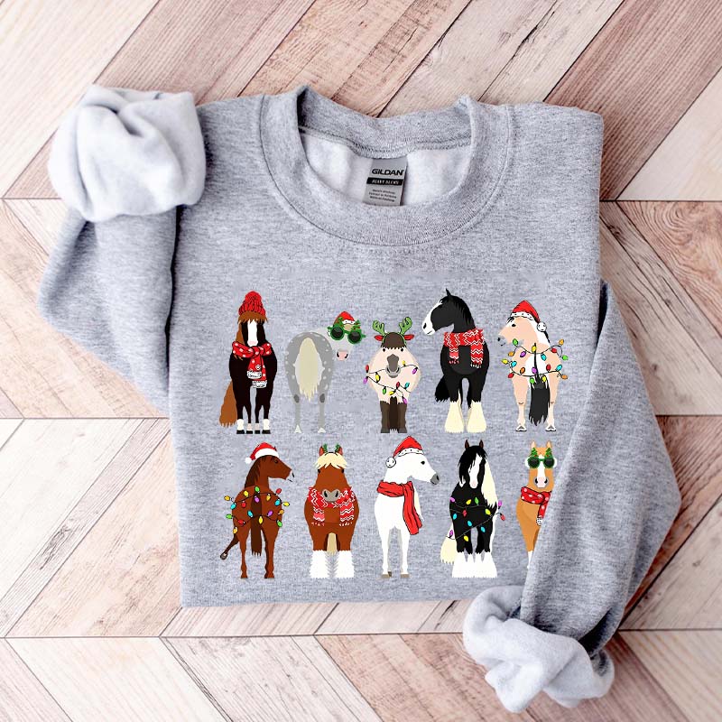 Horse Lover Animal Christmas Cute Sweatshirt