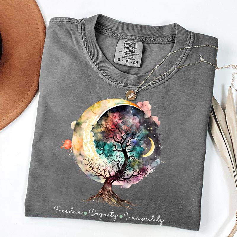 Freedom Dignity Tranquility Tree T-Shirt