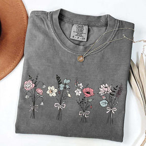 Floral Coquette Bow Ladies T-Shirt