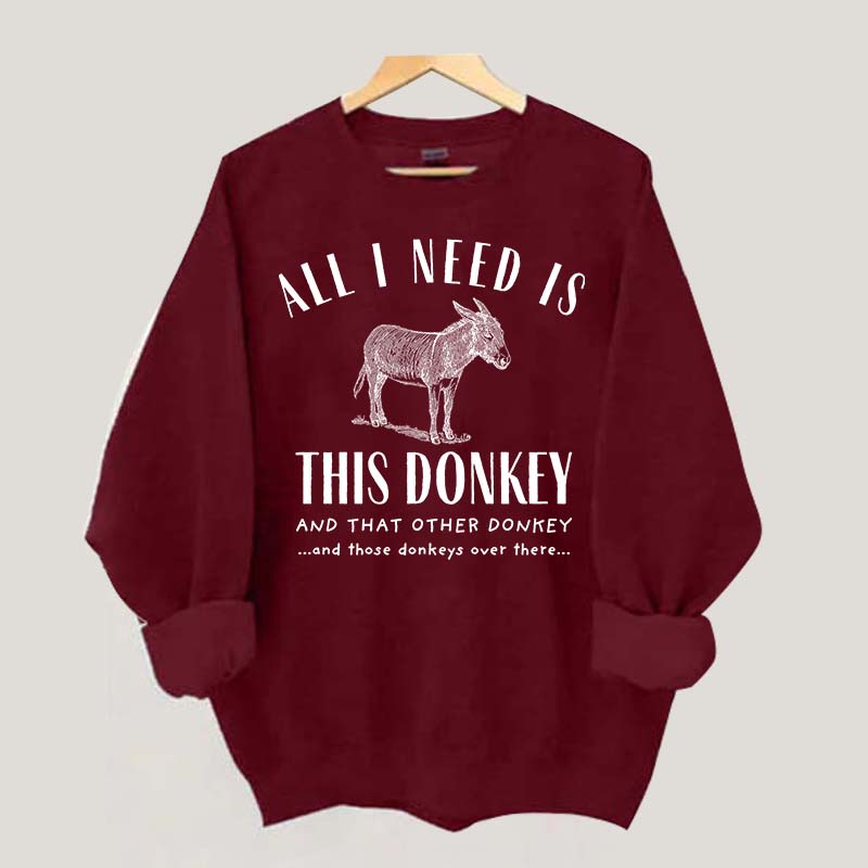 Funny Donkey Mom Mule Sweatshirt