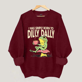Born to Dilly Dally Vintage Frog Sweatshirt