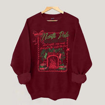 North Pole Readers Club Coquette Christmas Book Sweatshirt