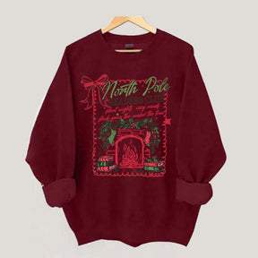North Pole Readers Club Coquette Christmas Book Sweatshirt