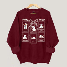 Funny Pain Scale Medical Holiday Sweatshirt