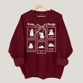 Funny Pain Scale Medical Holiday Sweatshirt
