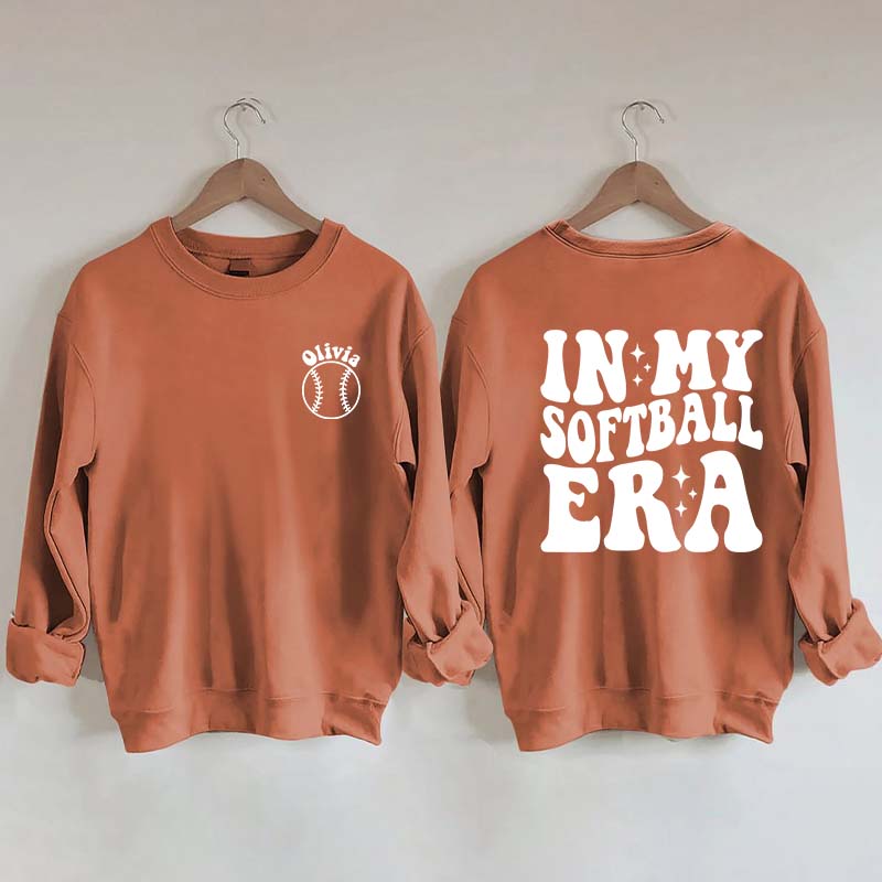 Personalized In My Softball Era Sweatshirt