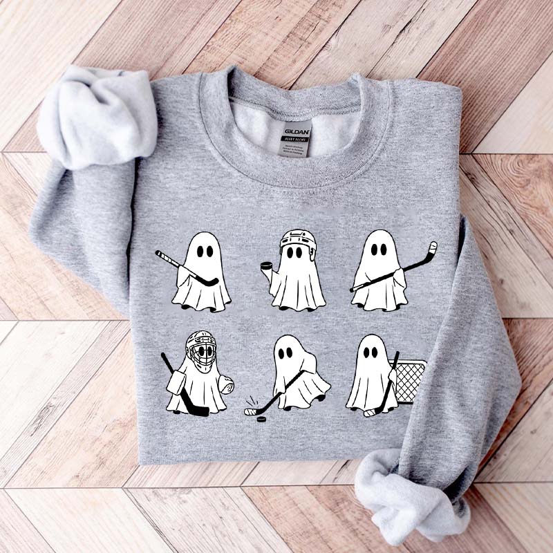 Ghost Hockey Halloween Sweatshirt