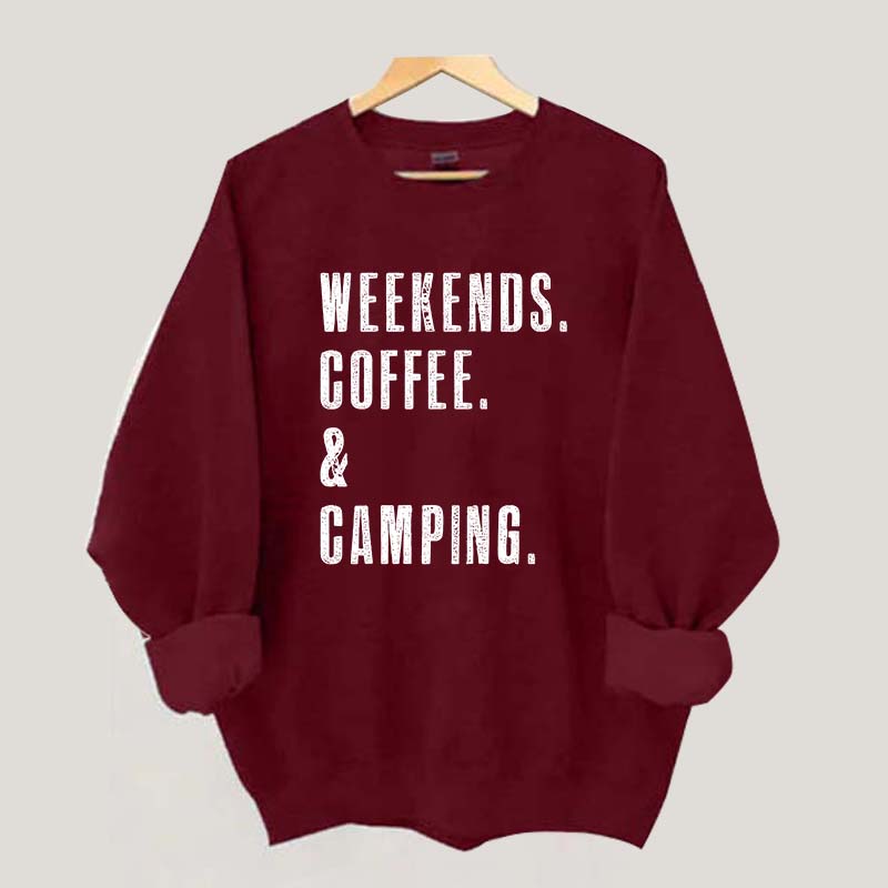 Weekends Coffee & Camping Sweatshirt