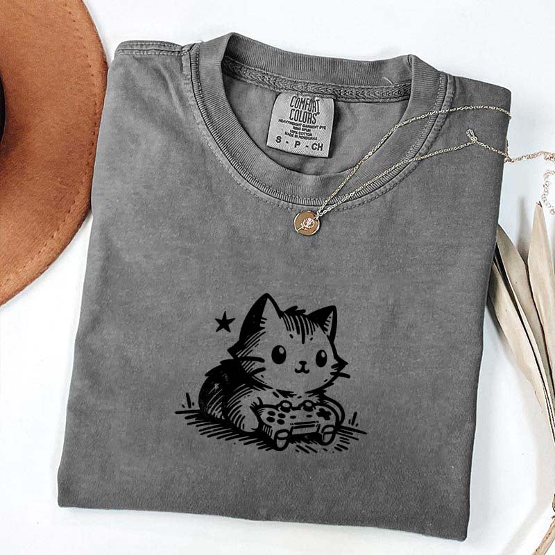 Gamer Cat Funny Gamer T-Shirt