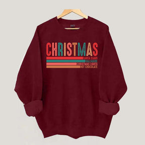 Retro Christmas Santa Clause Xmas Light Sweatshirt