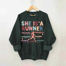 Half Marathon Running Religous Sweatshirt